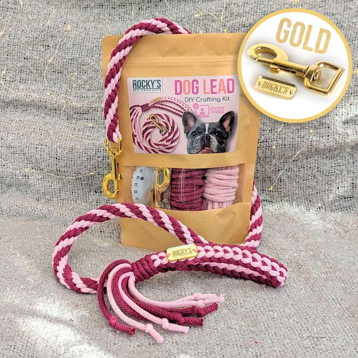 Make Your Own Dog Lead Craft Kit - PINK