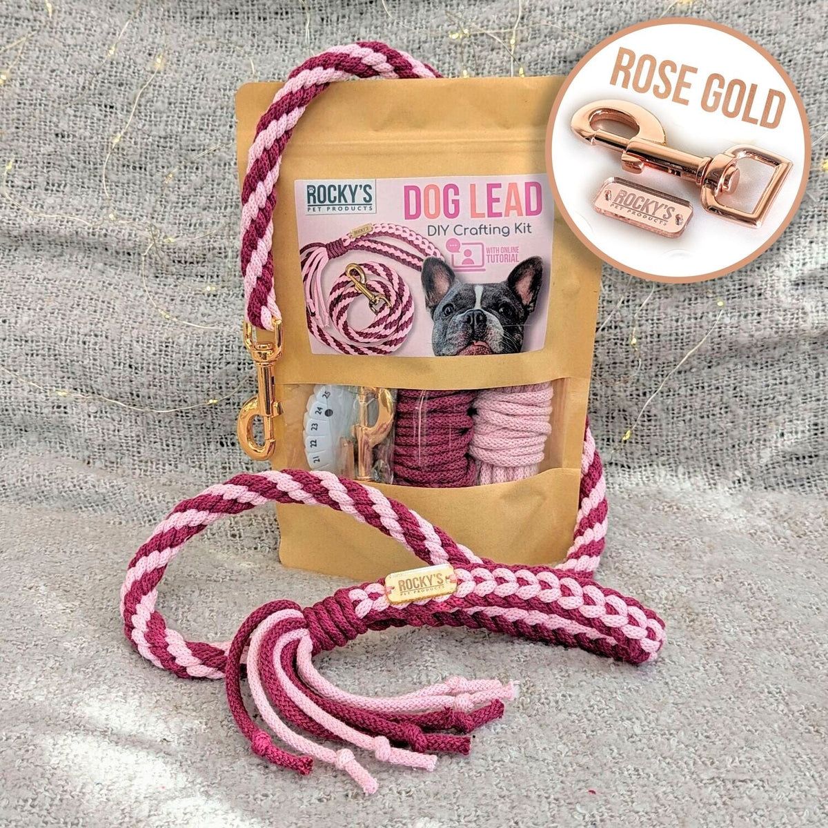 Make Your Own Dog Lead Craft Kit - PINK