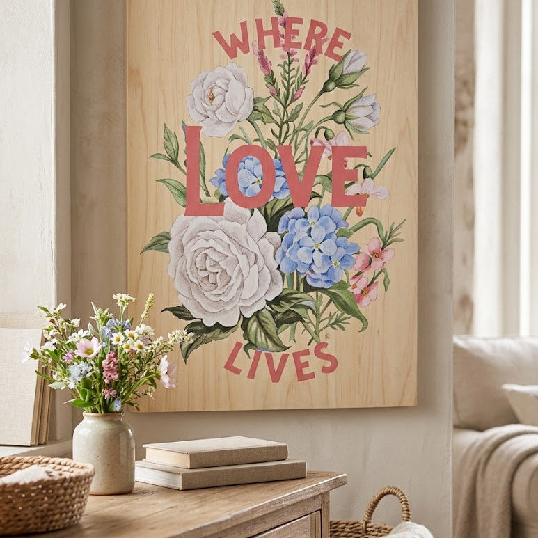 Country Living Wall Plaque 40cm - Where Love Lives