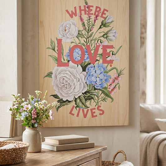 Country Living Wall Plaque 40cm - Where Love Lives
