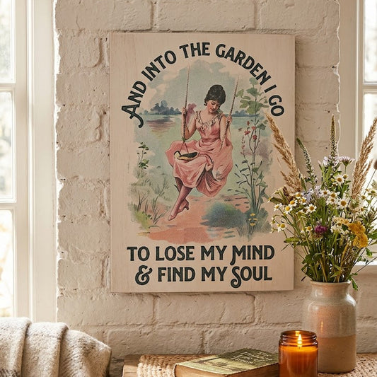 Country Living Wall Plaque 40cm - Lose My Mind & Find My Soul