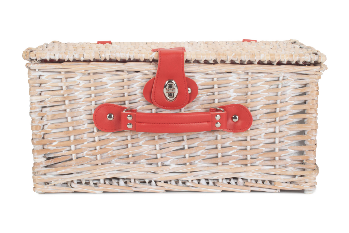 Red & White Gingham 2 Person Fitted Hamper