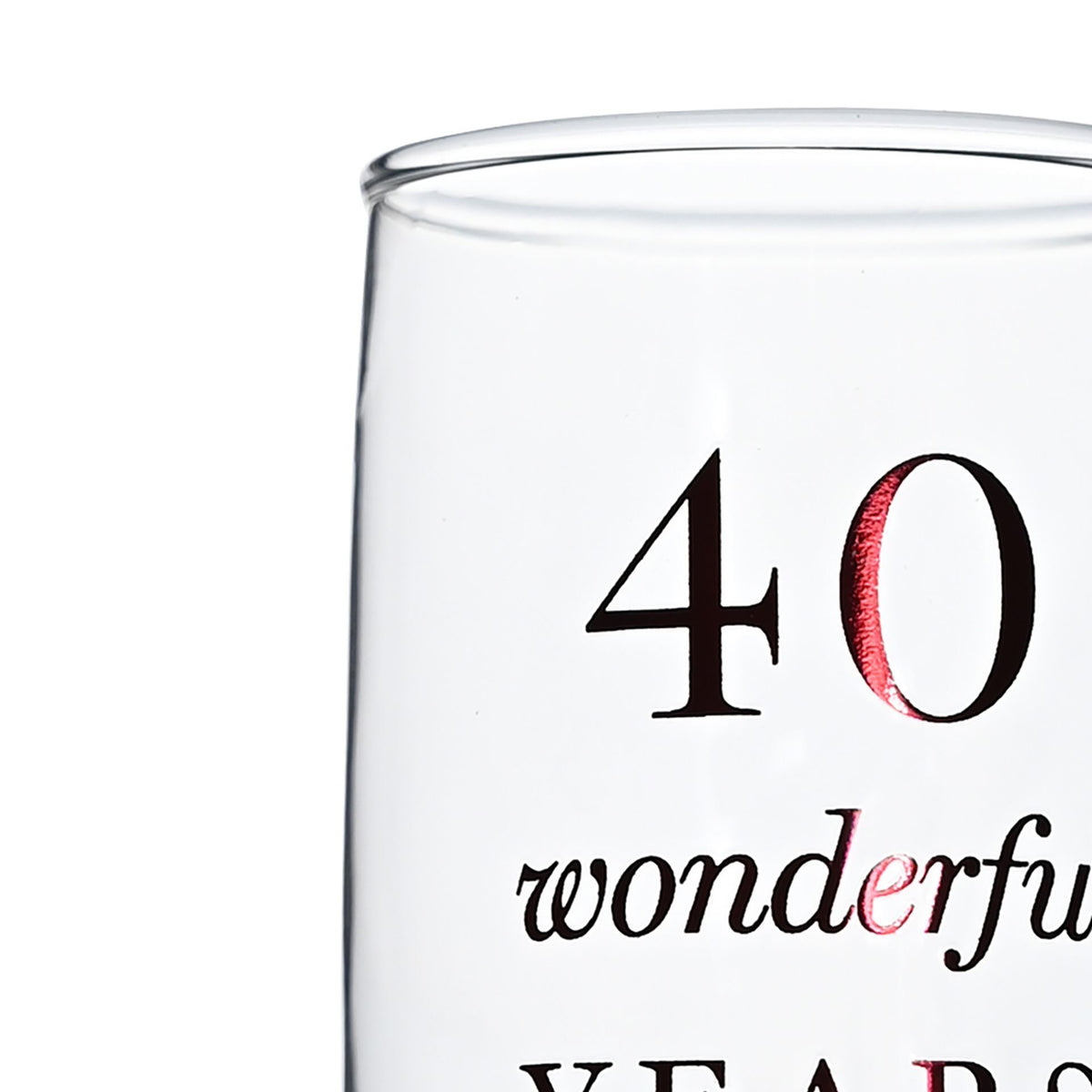 Amore Champagne Flutes Set of 2 - 40th Anniversary