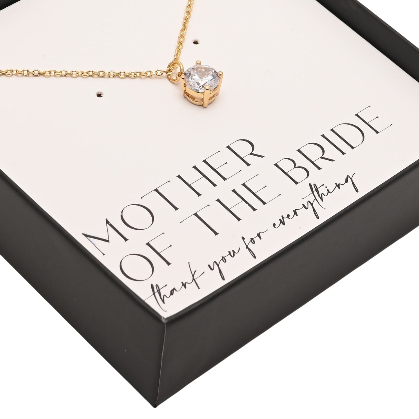 Amore Gold Plated Necklace Crystal Pendant - Mother Of The Bride
