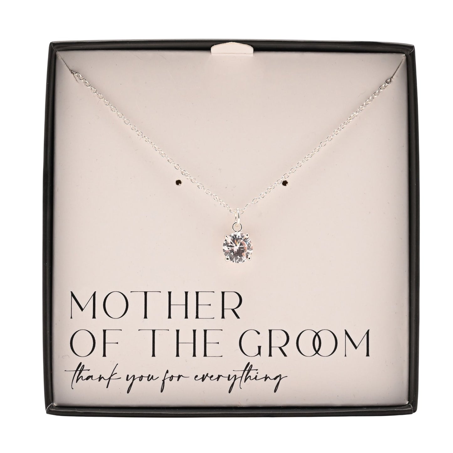 Amore Silver Plated Necklace Crystal Pendant - Mother Of The Groom