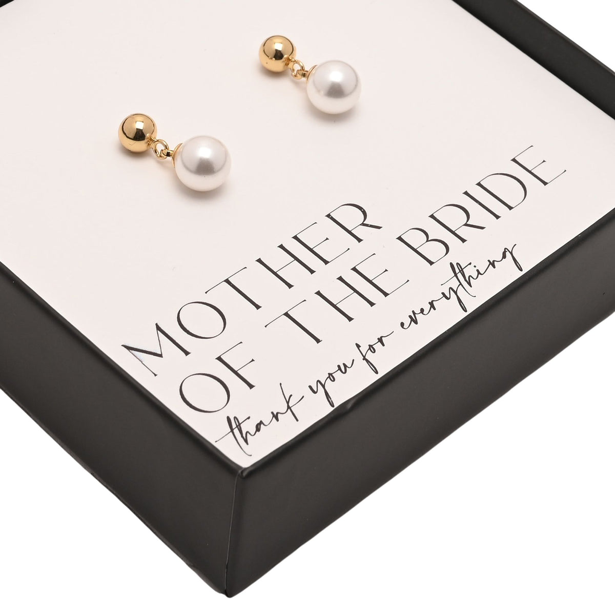Amore Gold Plated Earrings Faux Pearl - Mother Of The Bride