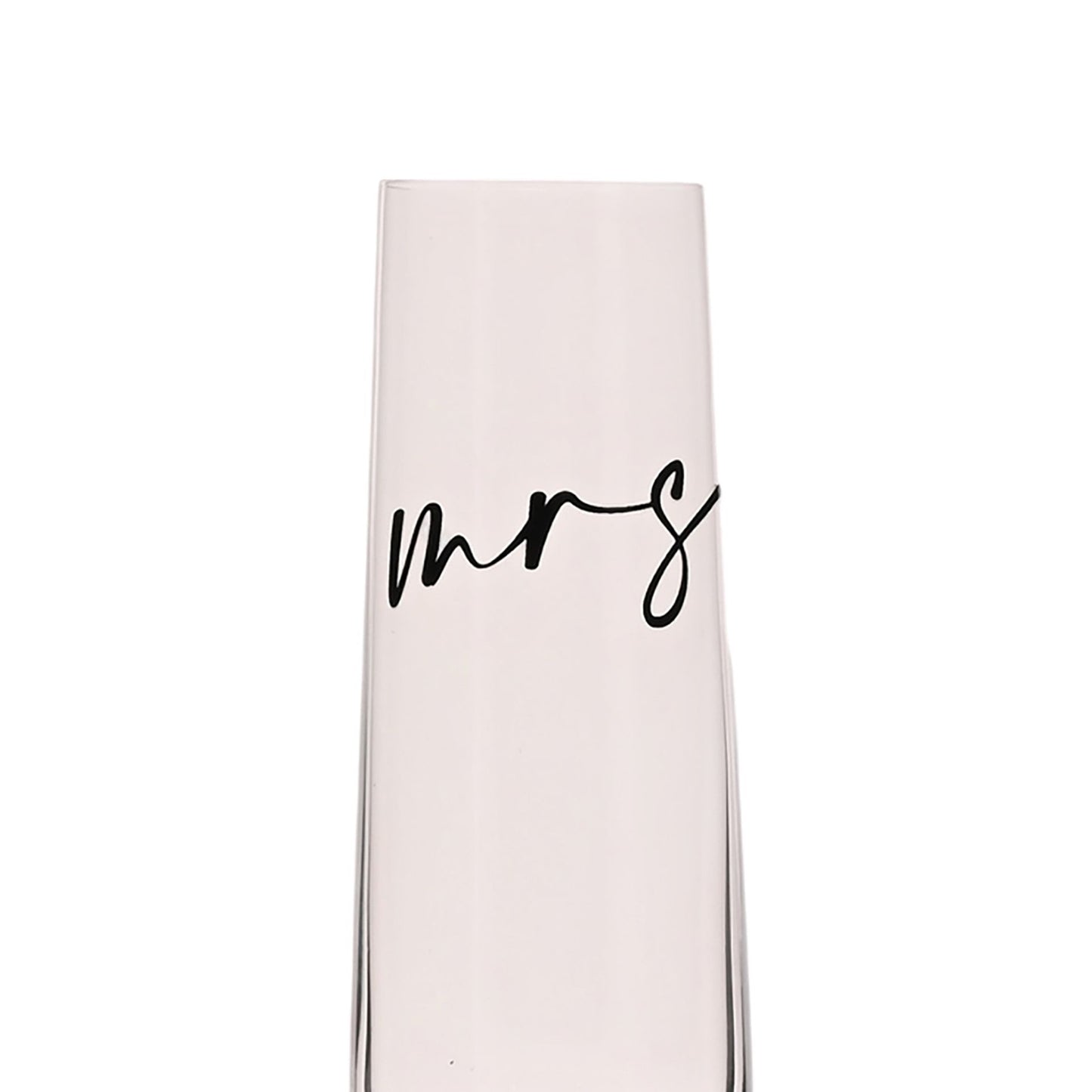 Amore Champagne Flute Black Words - Mrs