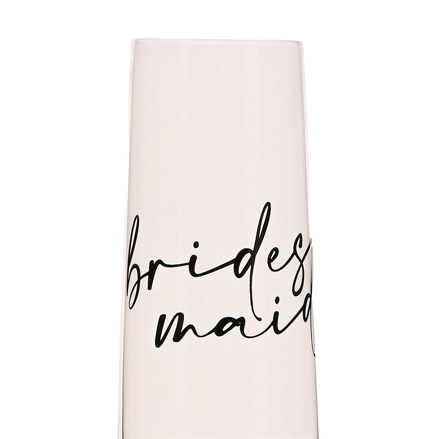Amore Champagne Flute Black Words - Bridesmaid