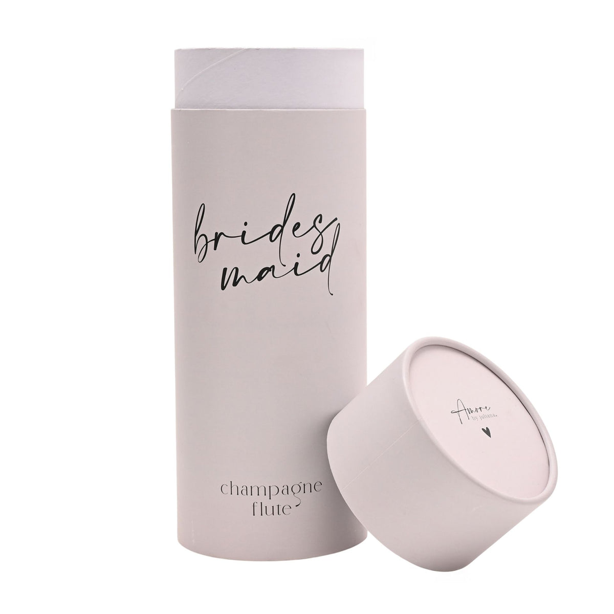 Amore Champagne Flute Black Words - Bridesmaid