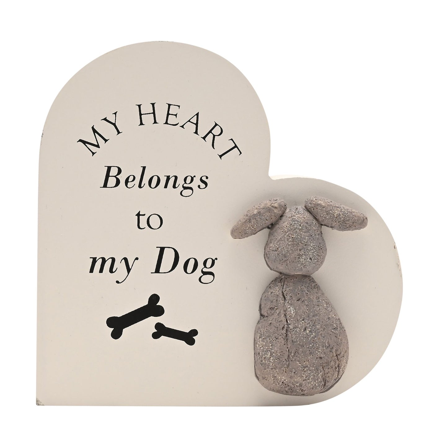 Best of Breed Heart Plaque - "My Heart Belongs to my Dog"