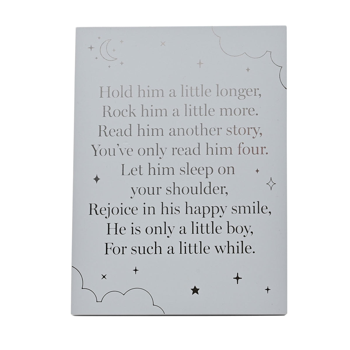 Bambino Wooden Standing Plaque "Little Boy" 18x13cm