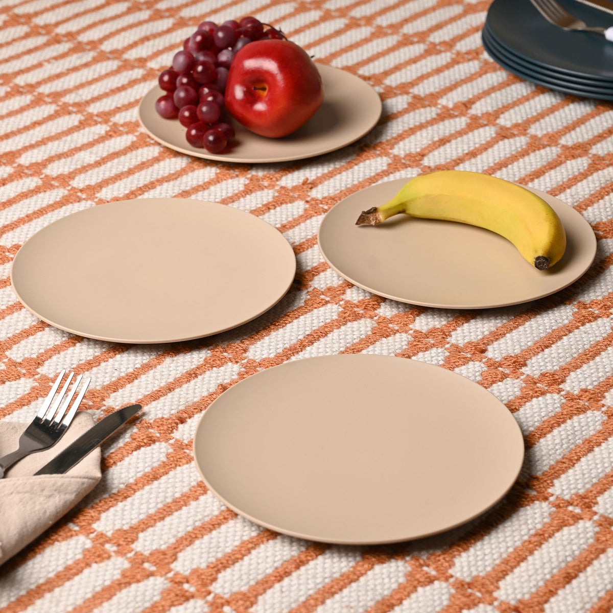 Country Living Set of 4 RPET Side Plates - 20cm Stone