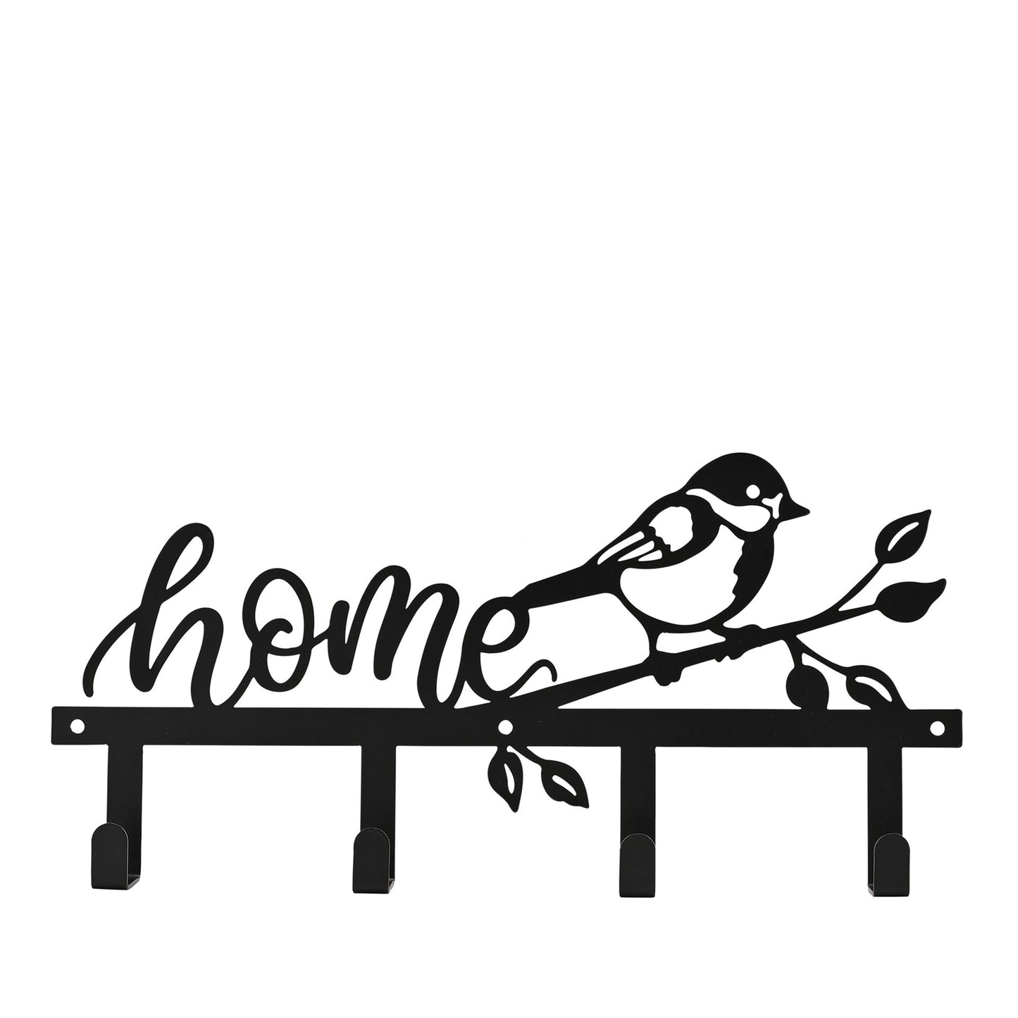 Country Living Metal Garden Plaque with Hooks - "Home"