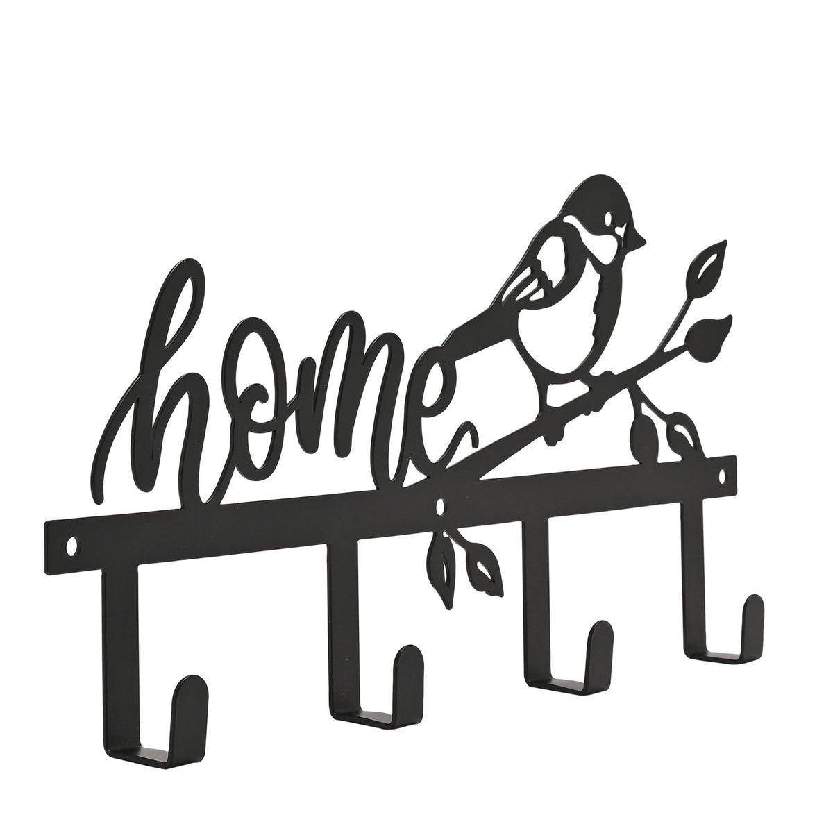 Country Living Metal Garden Plaque with Hooks - "Home"