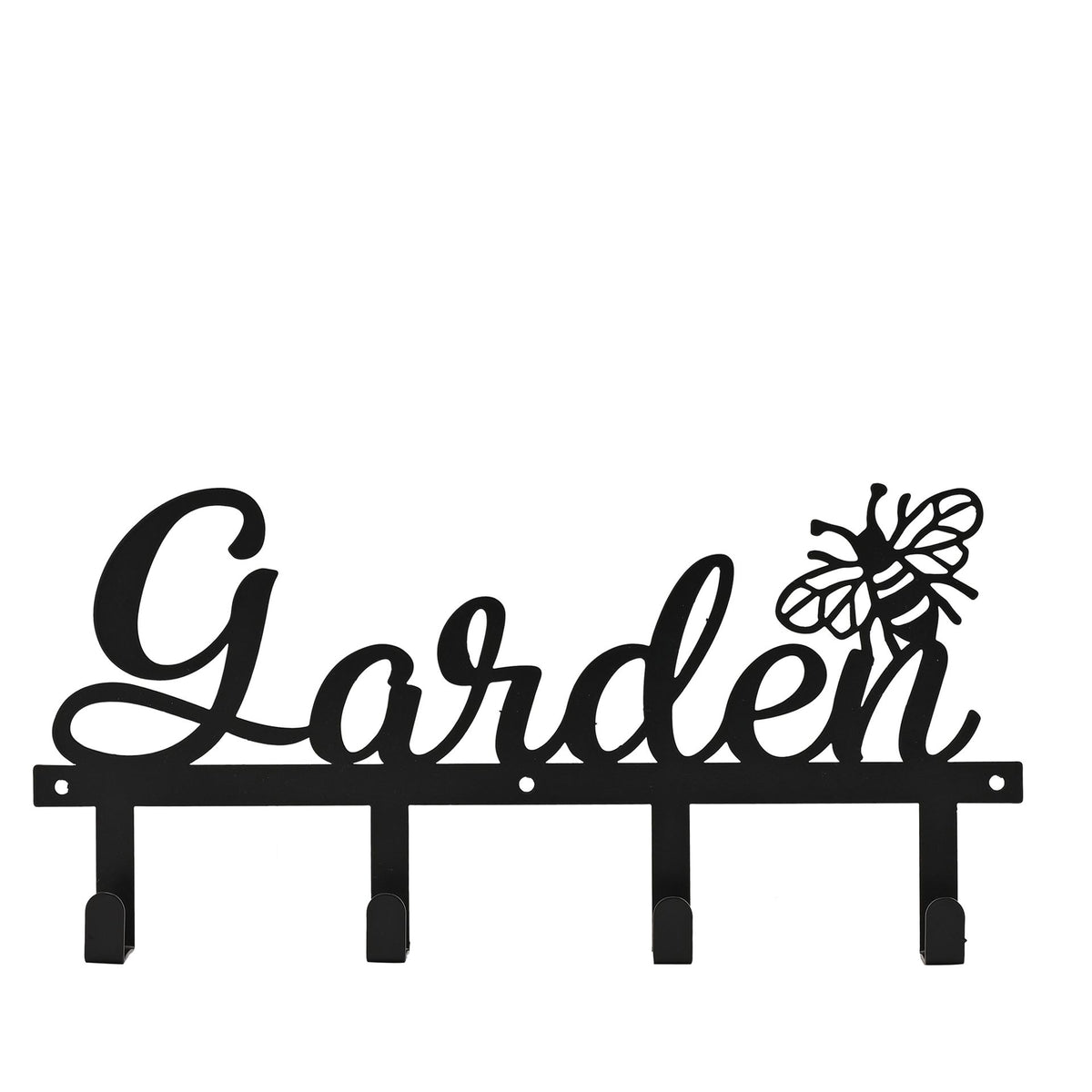 Country Living Metal Garden Plaque with Hooks - "Garden"
