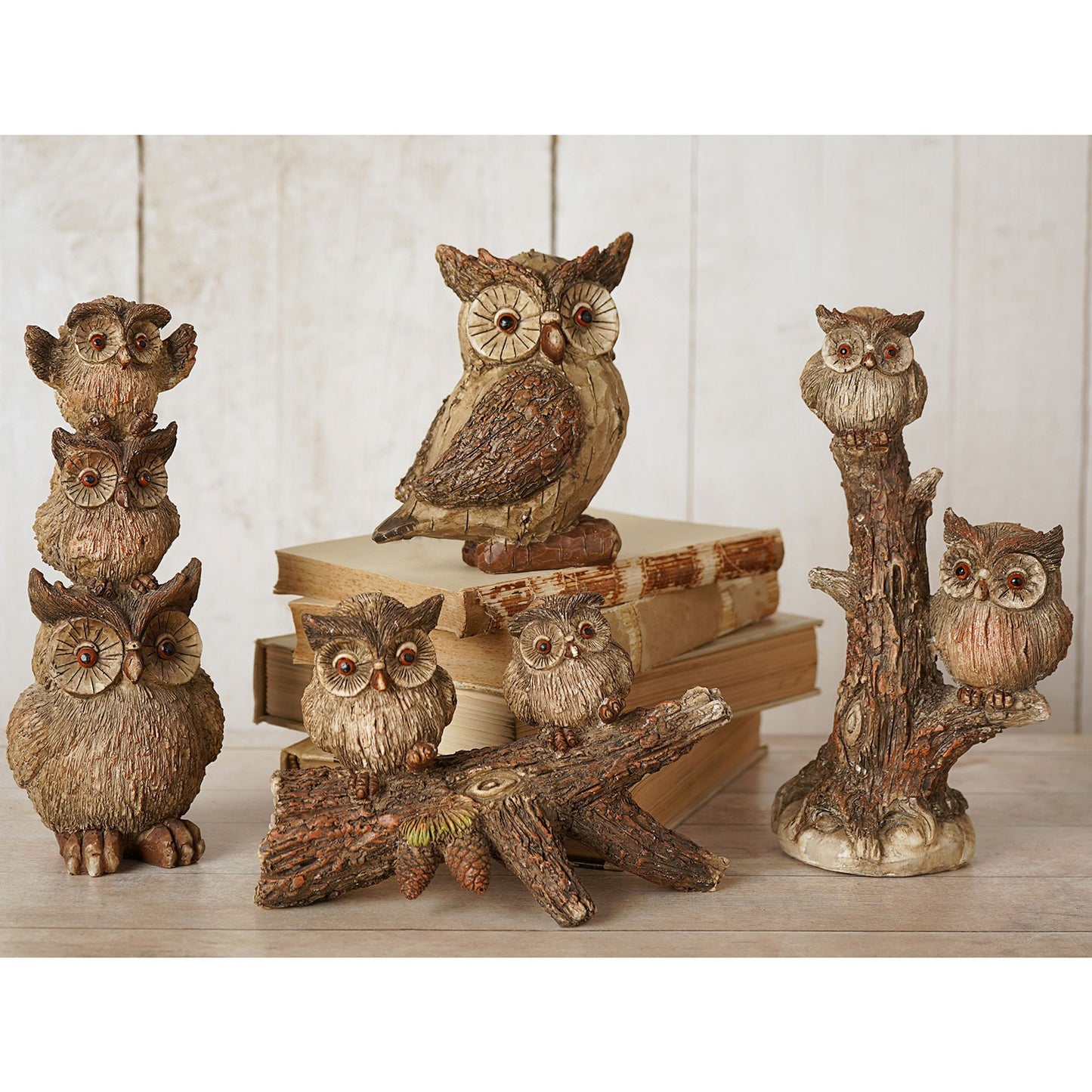 Country Living Stack Of Owls - 21.5cm