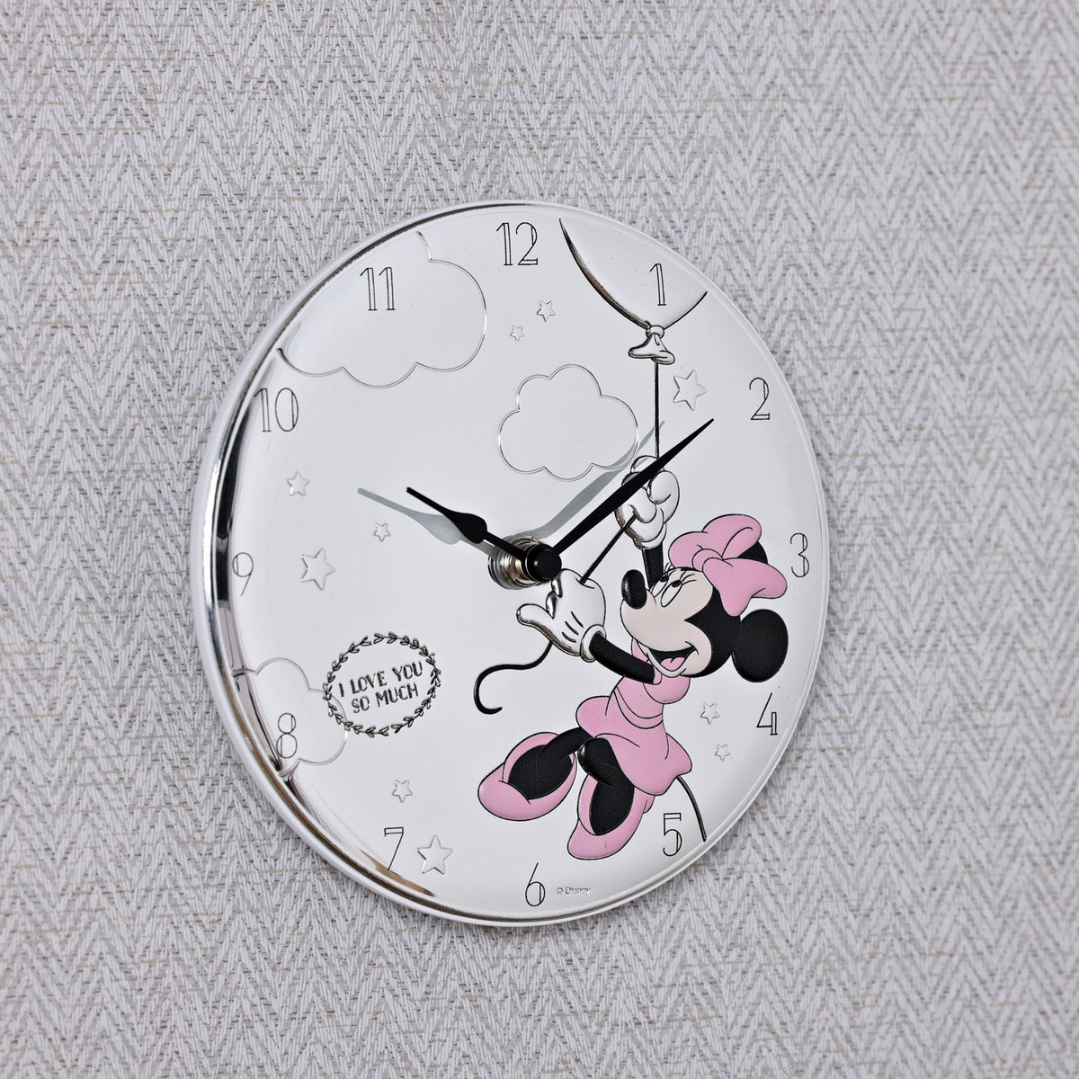 Disney Minnie Real Silver 999 Plated Wall Clock