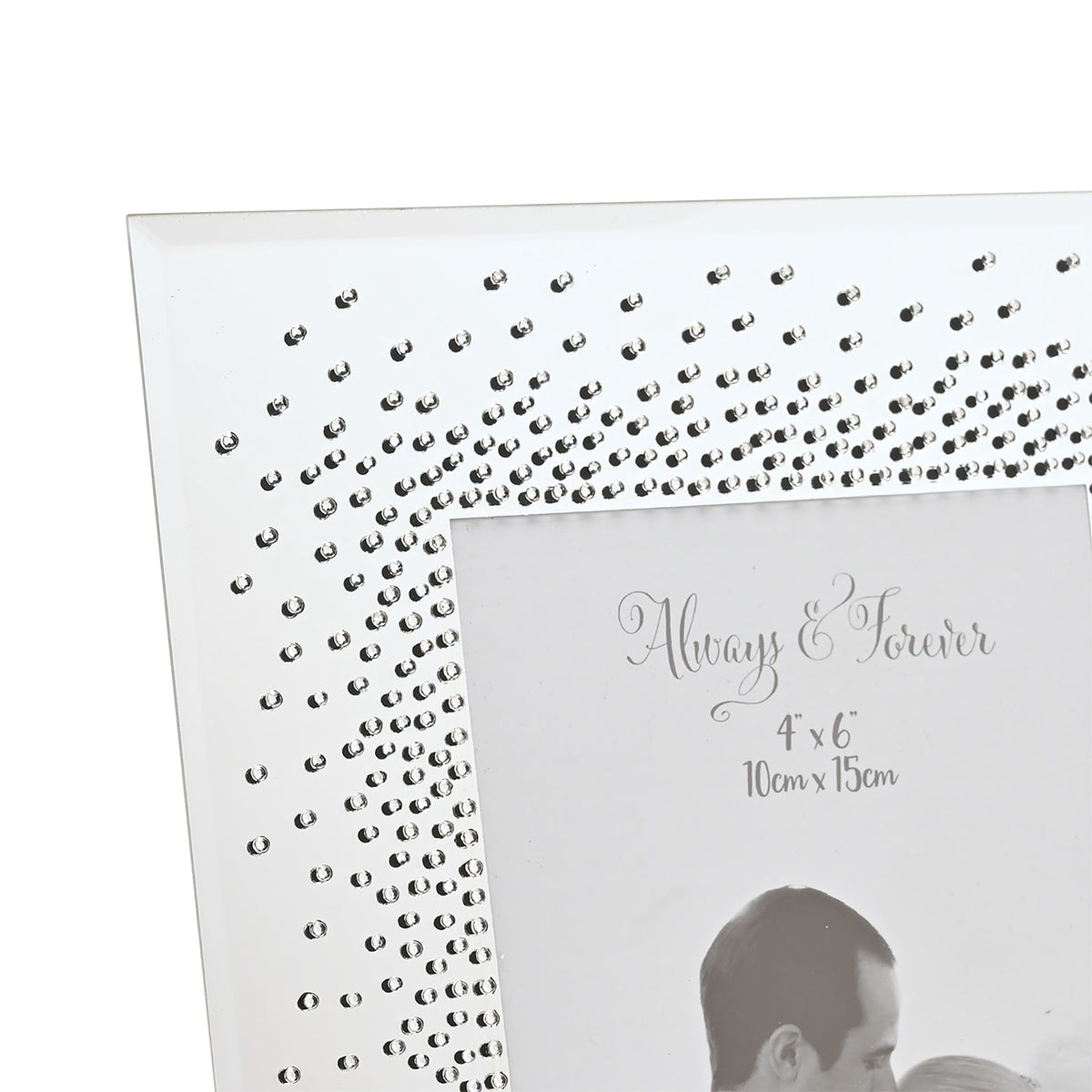 Wedding Mirror Frame Starburst Crystals - 4" x 6"