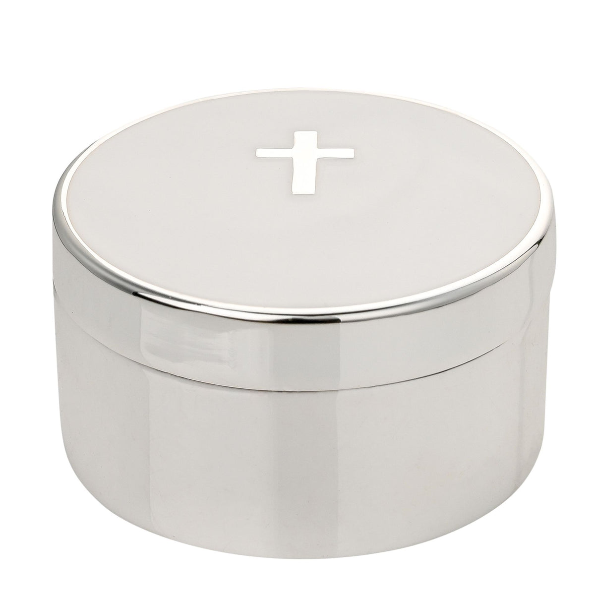 Faith & Hope Silverplated Cross Trinket Box