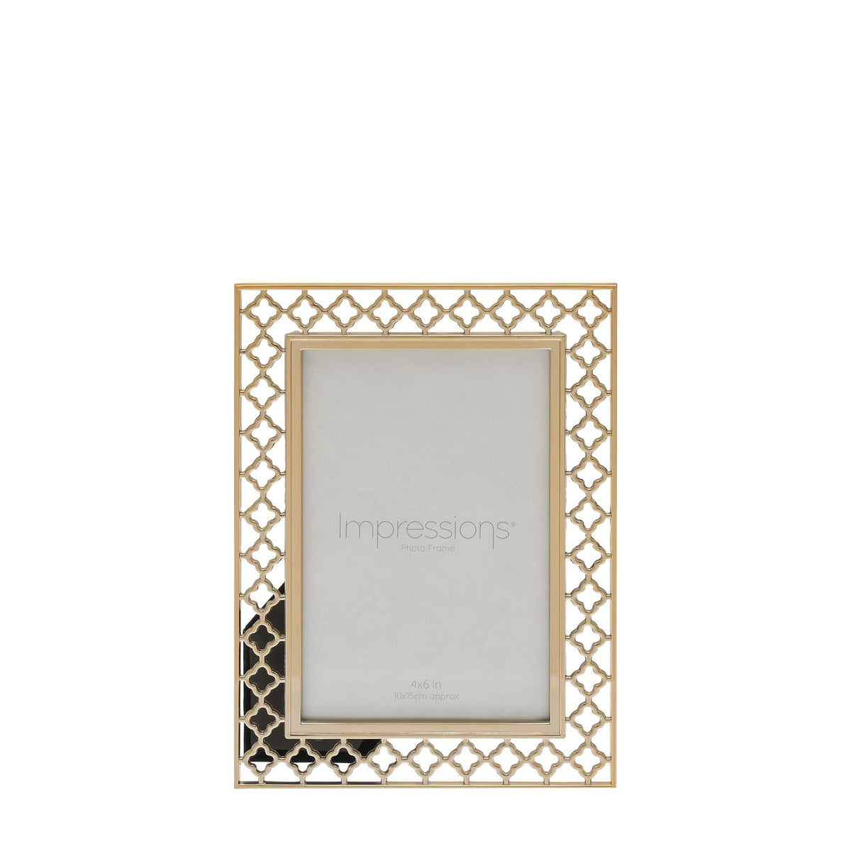 Lattice Cut Metal Photo Frame  - 4" x 6"