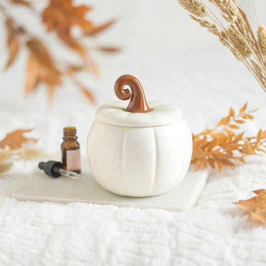 White Curly Pumpkin Oil Burner