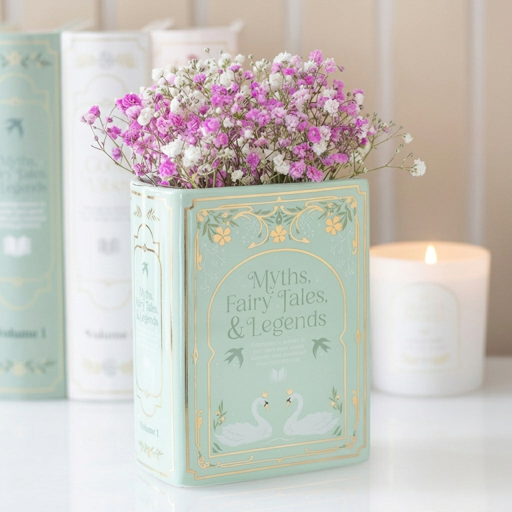 Green Book Shaped Vase