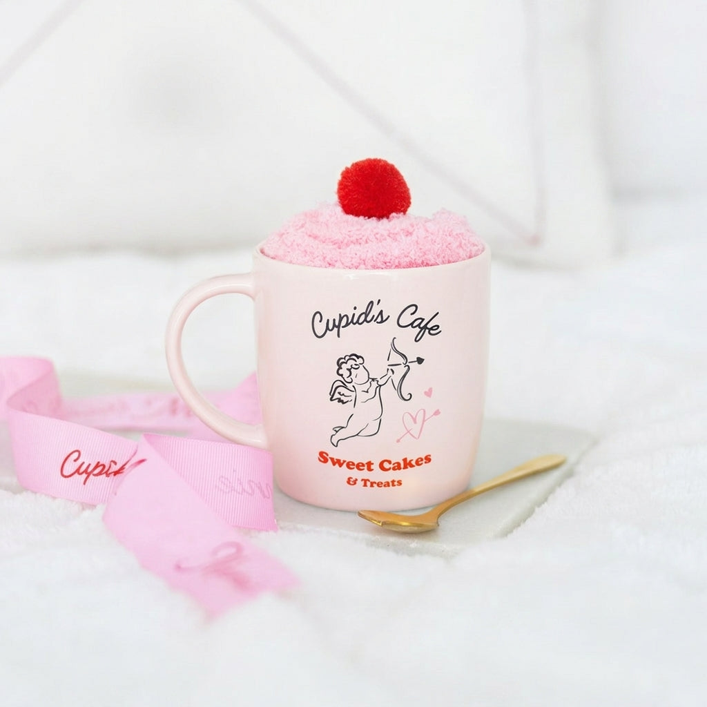 Cupid's Café Mug, Spoon and Socks Set