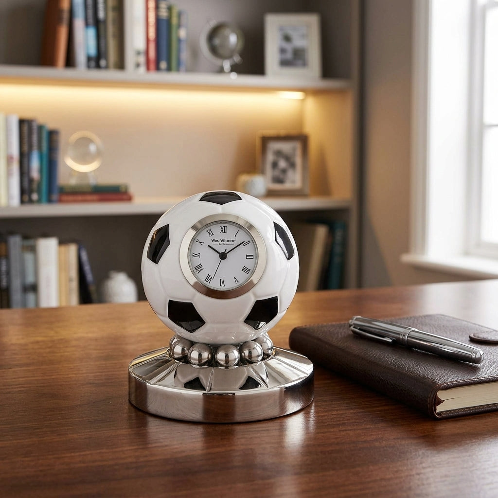 Wm.Widdop Miniature Clock - Rotating Football