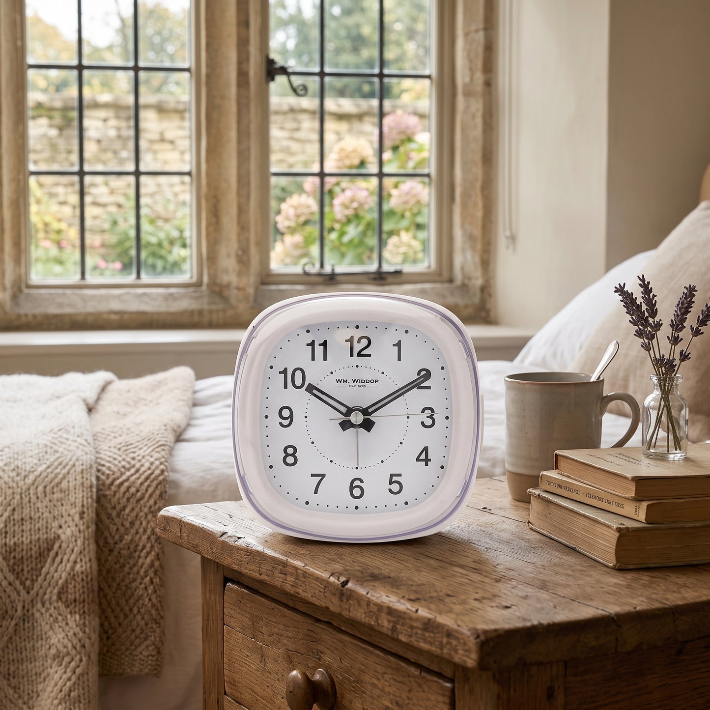 Hometime Alarm Clock Dome Lens Sweep Snooze Light - Ivory