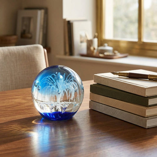 Objets d'art Glass Ornament - Water Splash Paperweight *(18/12)*