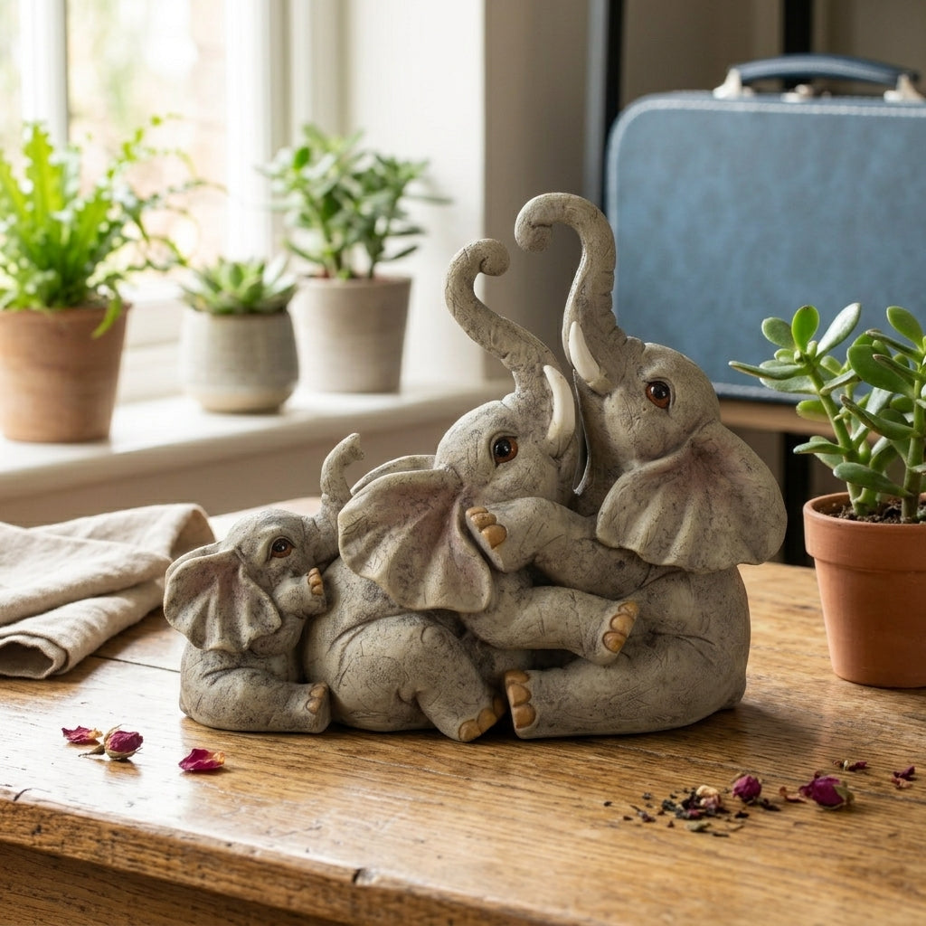 Elephant Family Ornament