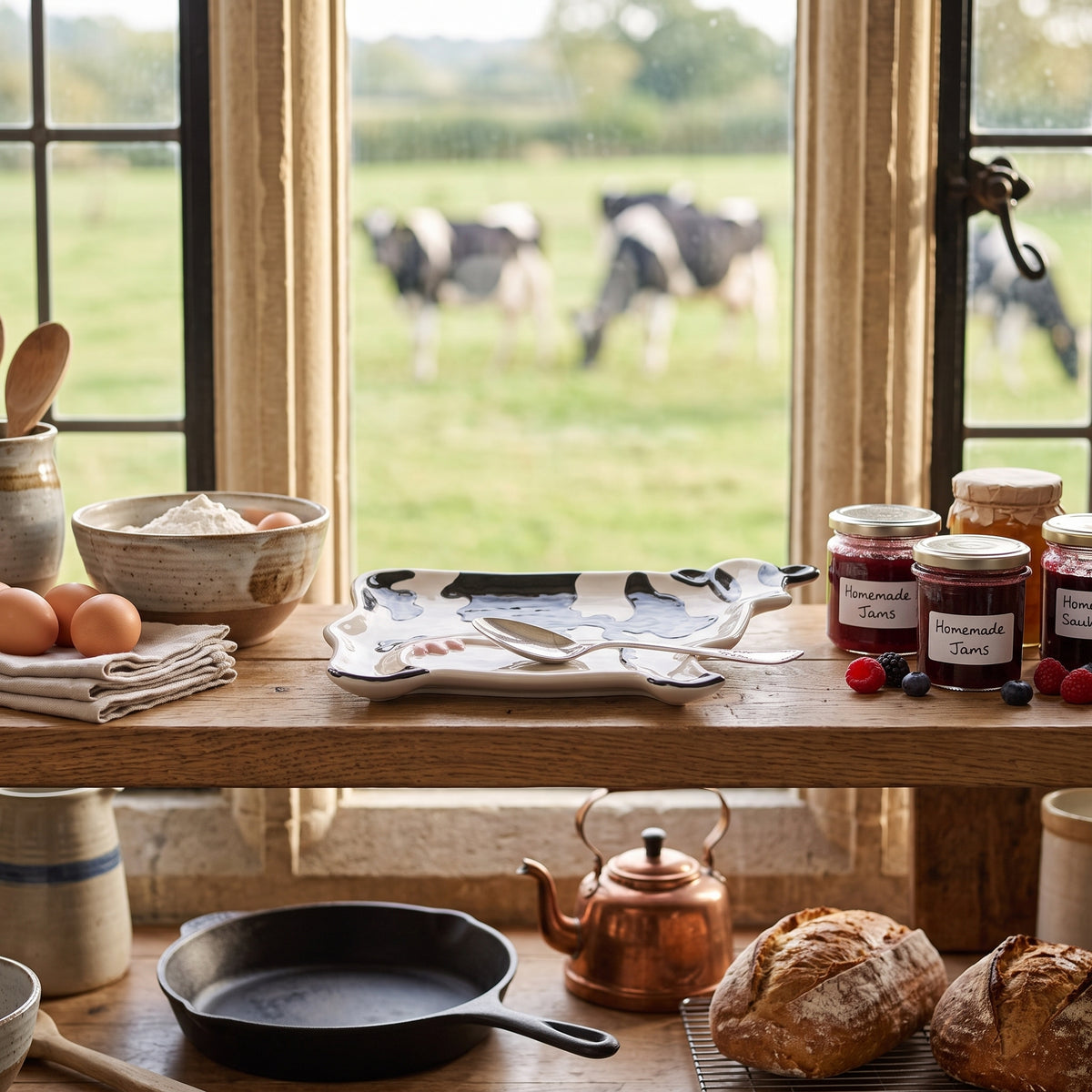 Country Living Cow Shaped Plate 27.5cm