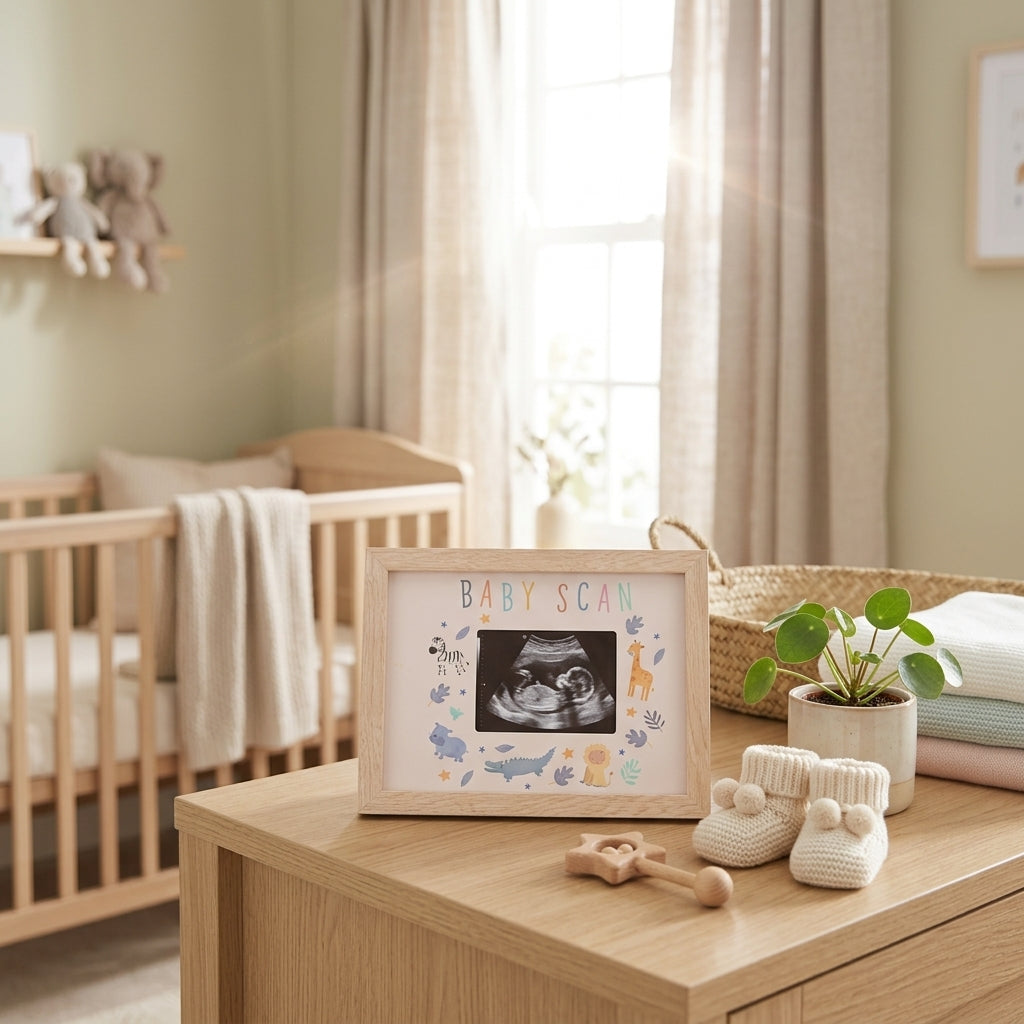 Petit Cheri Animal Border Baby Scan Frame 4" x 3"
