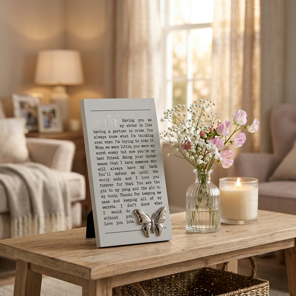 Moments Standing Plaque - Sister