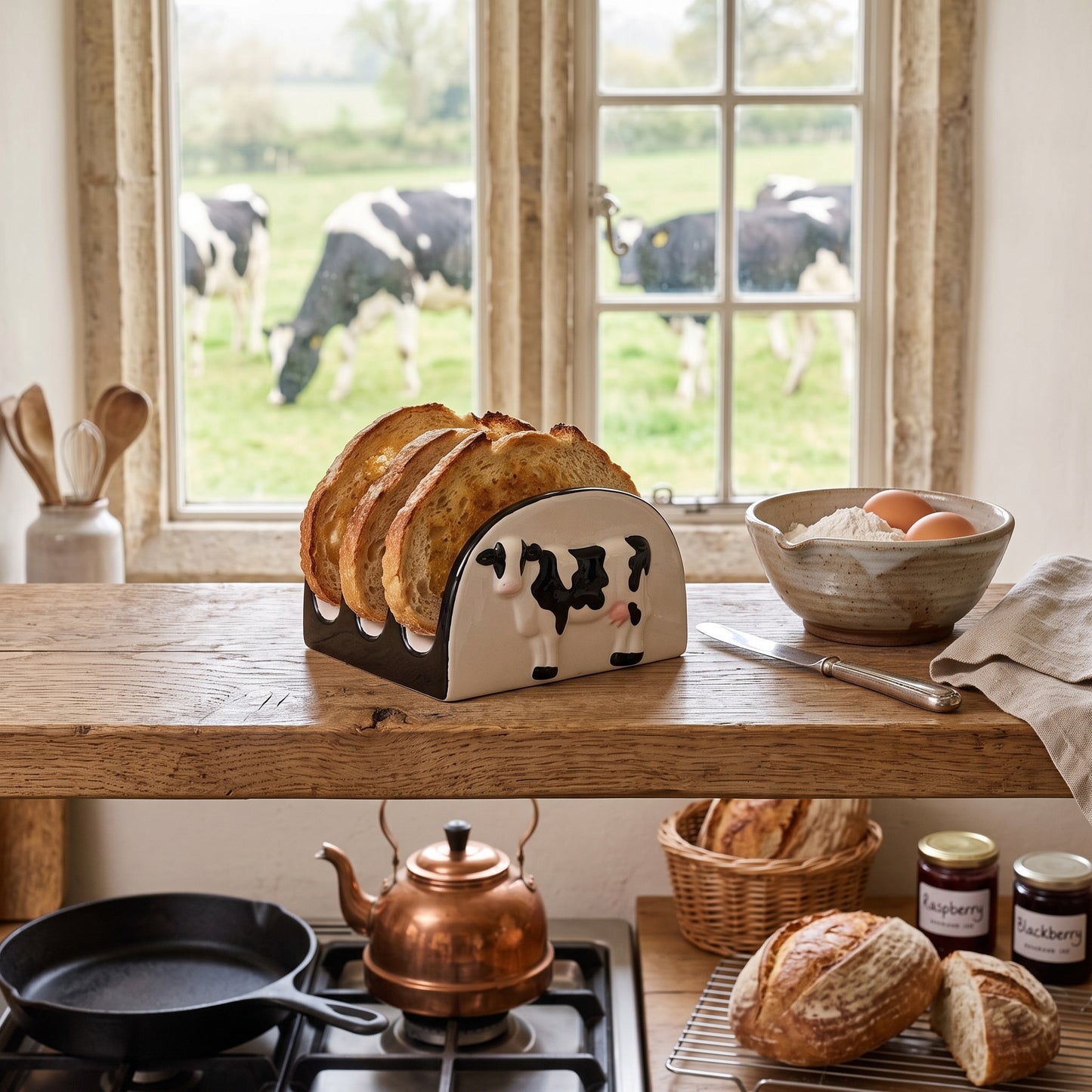 Country Living Cow Toast Rack