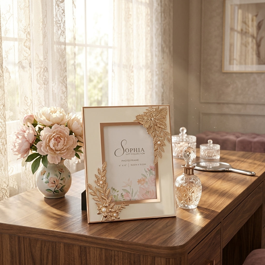 Sophia Classic Gold Butterfly Photo Frame 4" x 6"