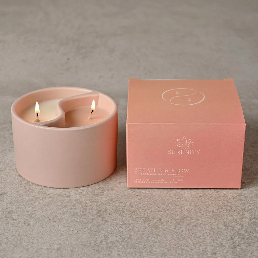 Serenity Yin Yan Breathe & Flow Ceramic Candle