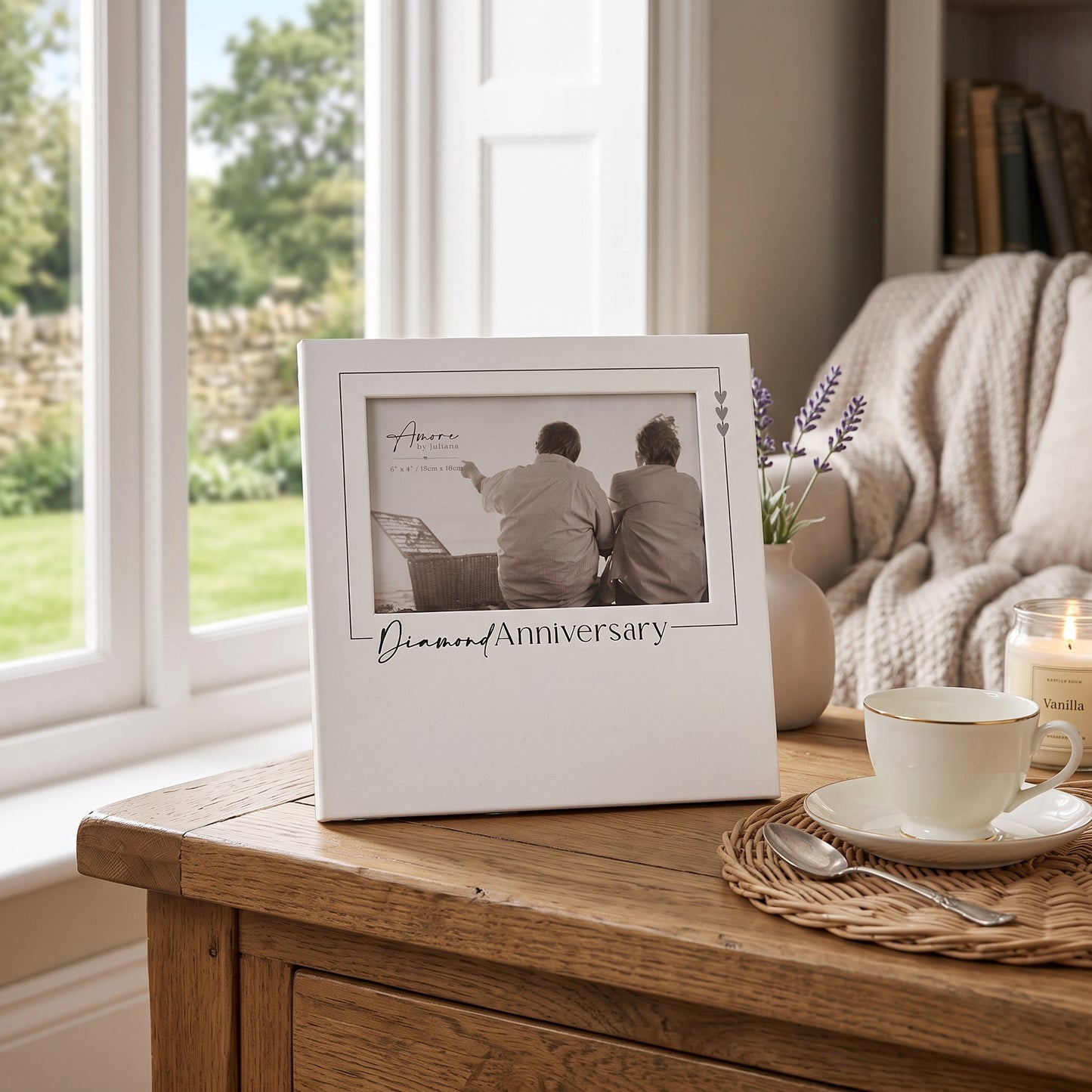 Amore Photo Frame 'Diamond Anniversary' - 6" x 4"