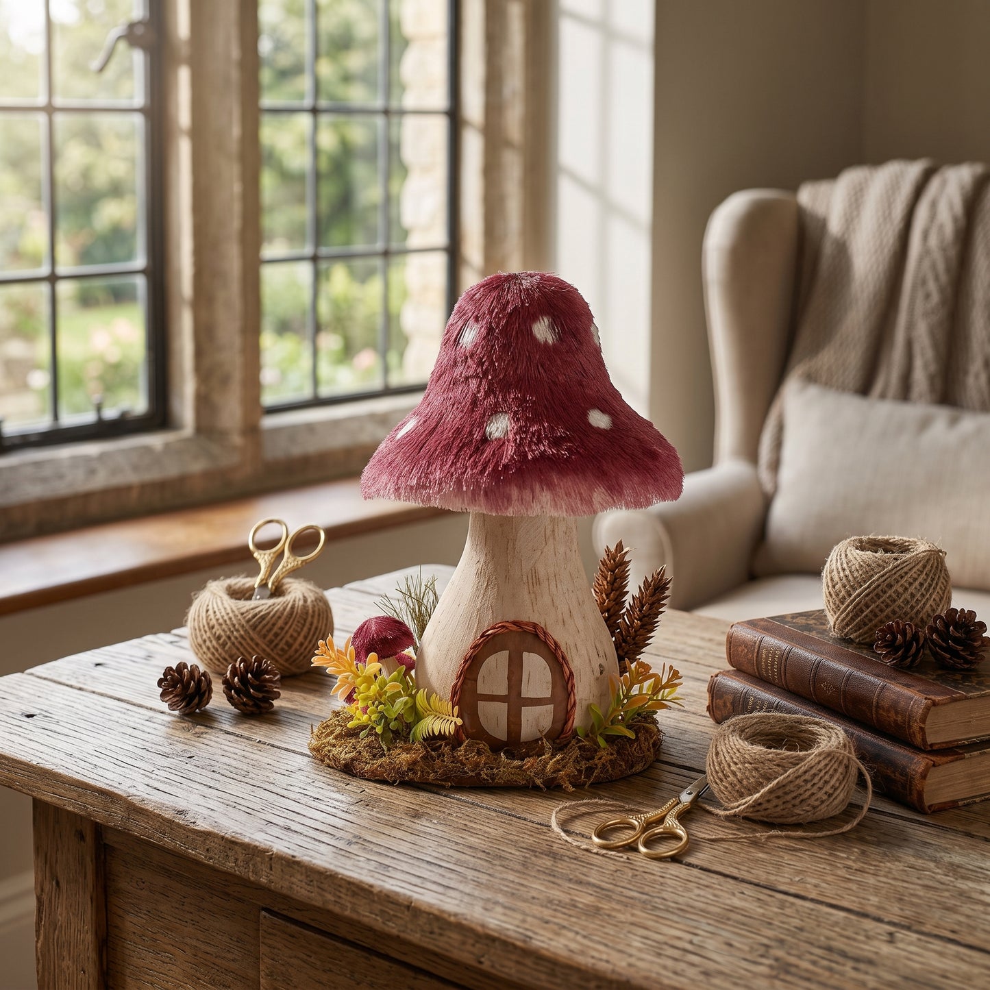 Country Living Natural Handmade Mushroom Ornament