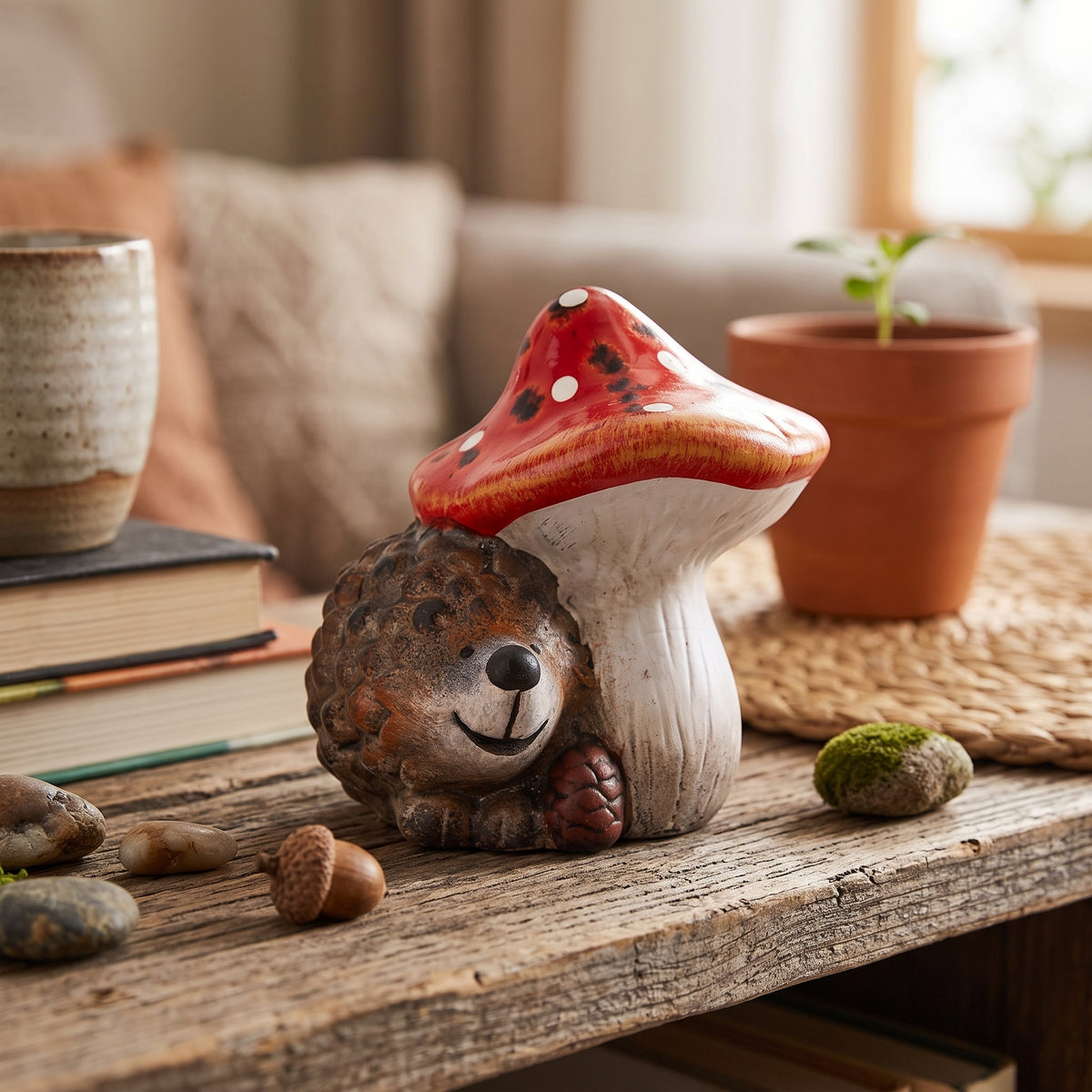 Country Living Hedgehog and Toadstool