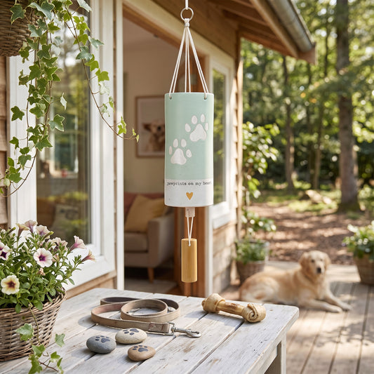 Demdaco Inspired Collection Wind Chime - Paw Prints