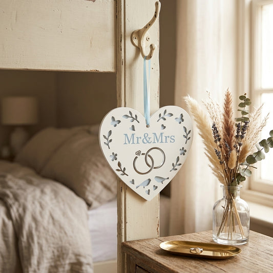 Always & Forever Hanging Heart - Mr & Mrs