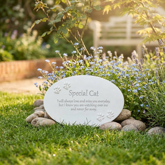 Thoughts of You Resin Memorial Plaque - Cat