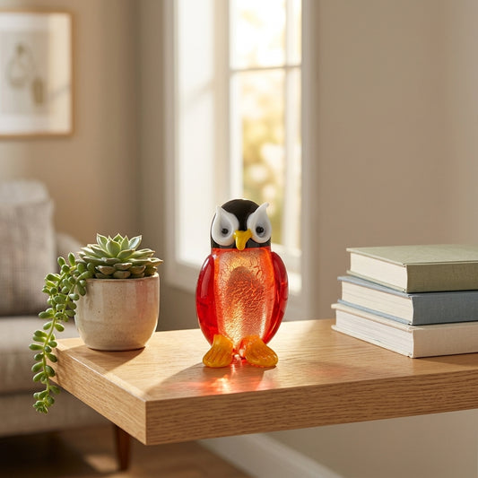 Objets d'art Miniature Glass Figurine - Owl