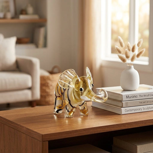 Objets d'art Miniature Glass Figurine - Elephant