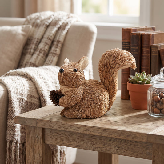 Country Living Natural Handmade Sitting Squirrel