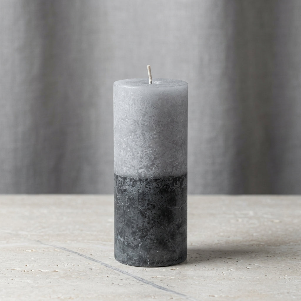 Luxe Collection Natural Glow 3x8 Stone LED Wax Candle