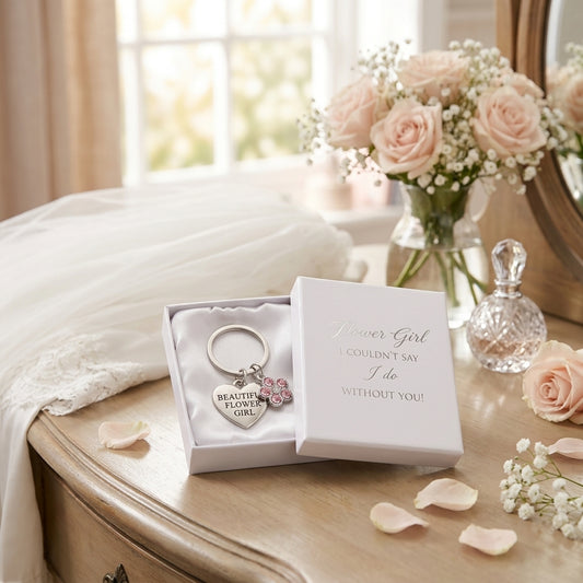 Amore Charm Keyring Flower Girl