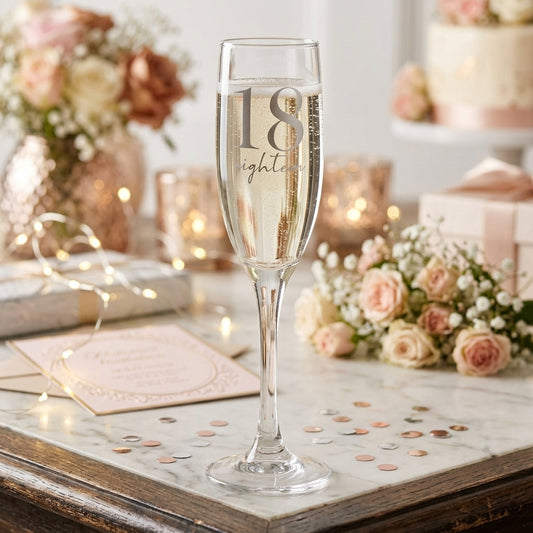 Milestones Champagne Flute 18th Birthday