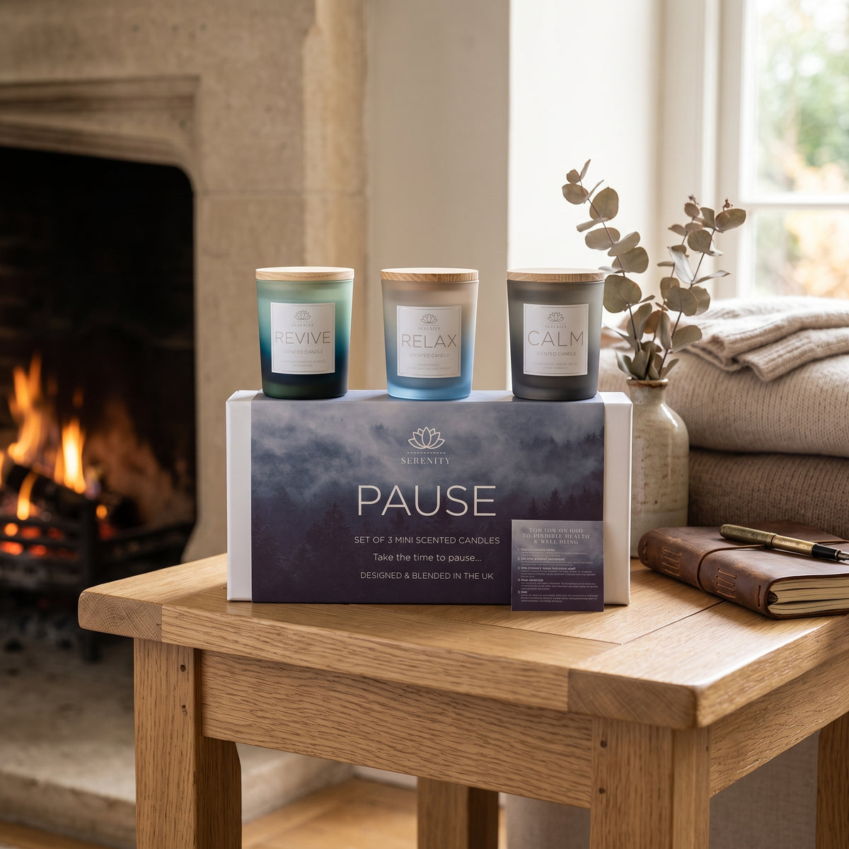 Serenity Pause Set of 3 Candles 70g